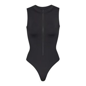 NWOT Never Worn Skims Zip Front Sleeveless One Piece Swimsuit
